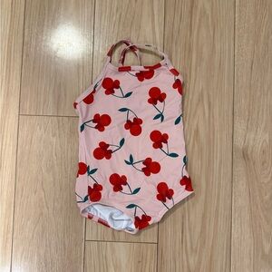 Hanna Andersson Minnie Mouse Cherry Print Pink Swimsuit